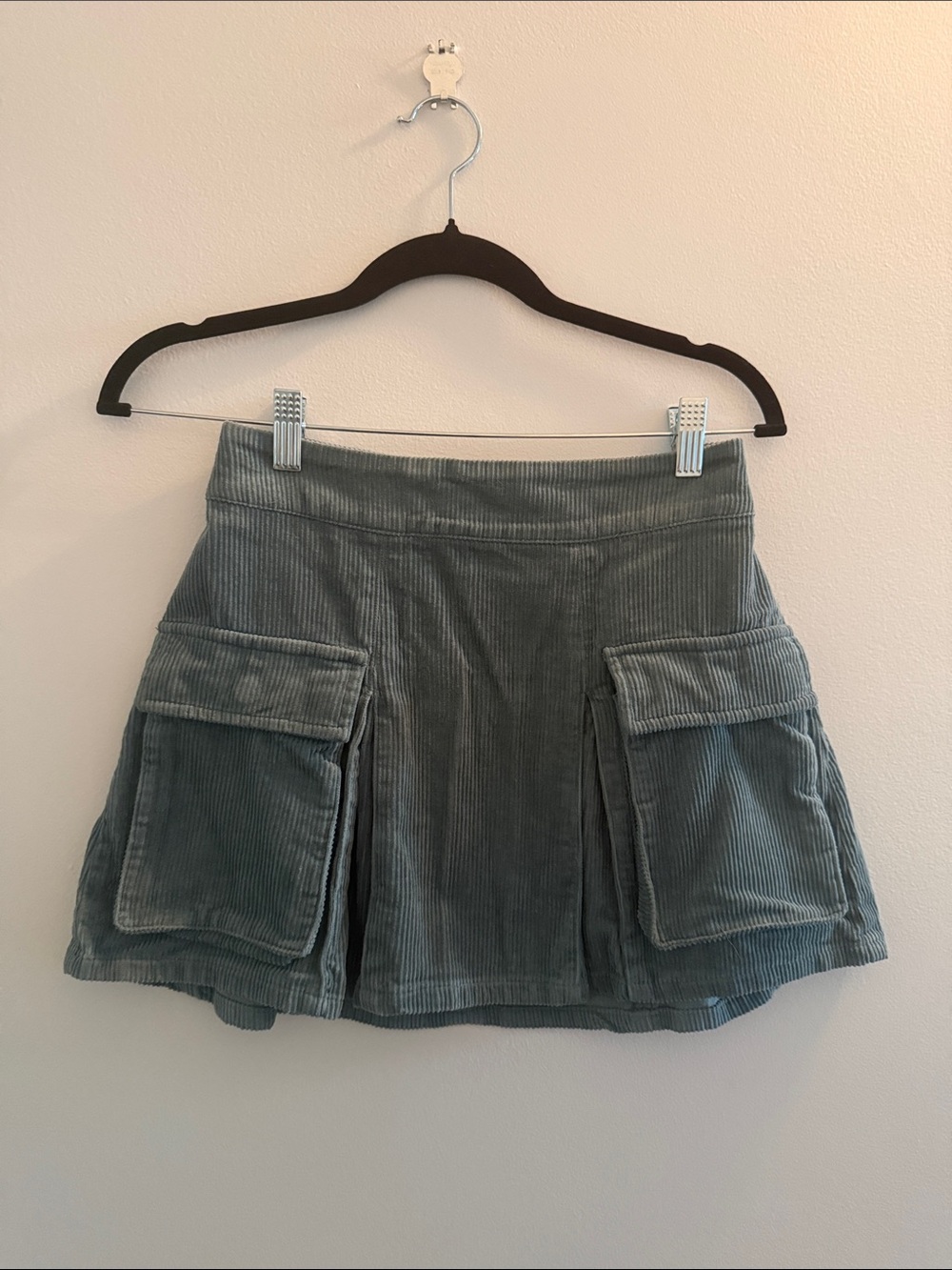 Wild Fable Corduroy Mini Skirt in Dusty Teal Green
